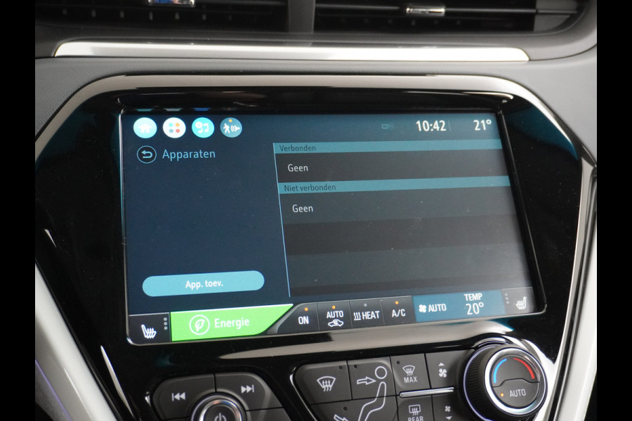 Opel Ampera-E 65kWh Nieuw+Grootste-Accu+garantie-AUG-2031! 204pk AUT. LEER Apple Carplay Android Auto Camera Pdc Dodehoek Ecc Apps Bordherkenn Adapt Parkeersensoren Connected-Service Multimedia WiFi voorber. Business Executive Unieke km stand!