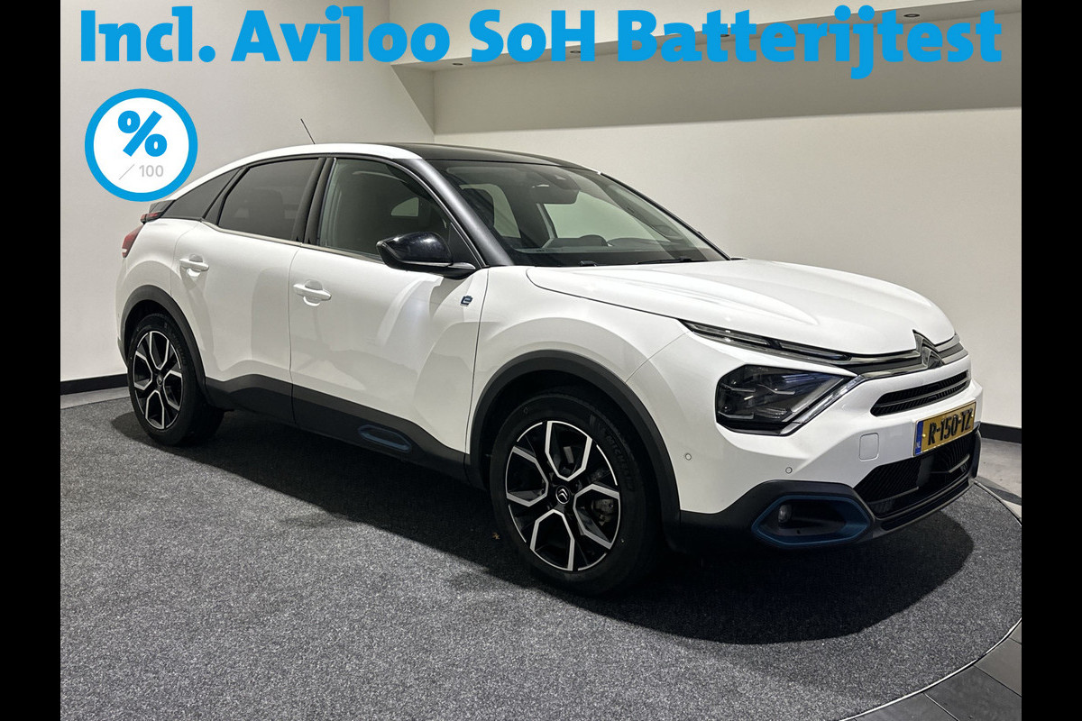 Citroën Ë-C4 Shine 50 kWh | Panoramadak | adaptieve cruise control | Apple & Android Carplay | SoH (batterijcheck) 93.19 % score! Citroën Ë-C4 Shine 50 kWh | Panoramadak | adaptieve cruise control | Apple & Android Carplay | SoH (batterijcheck) 93.19 % score!