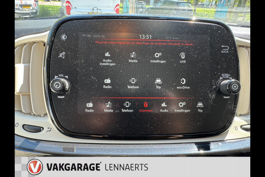 Fiat 500C 1.2 8V Lounge, 16"LM, Airco, ect. Rijklaarprijs / 12 mnd garantie