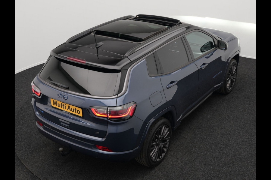 Jeep Compass 4xe 240 Plug-in Hybrid Electric S PHEV | Panodak | Trekhaak Afn | Adaptive Cruise | 360 Camera | Alpine Audio |  Lederen Sportstoelen Memory & Ventilatie | Keyless | 19"L.M |