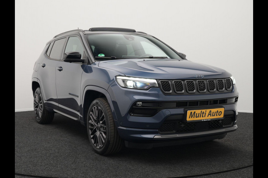 Jeep Compass 4xe 240 Plug-in Hybrid Electric S PHEV | Panodak | Trekhaak Afn | Adaptive Cruise | 360 Camera | Alpine Audio |  Lederen Sportstoelen Memory & Ventilatie | Keyless | 19"L.M |