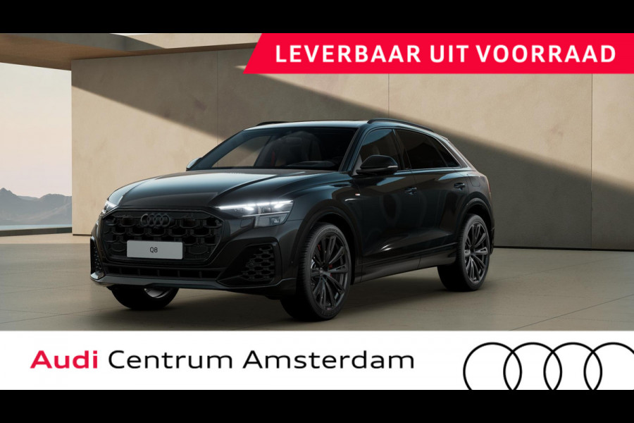 Audi Q8 55 TFSI e quattro Pro Line S panoramadak, head-up display, vierwielbesturing, B&O soundsysteem, comfortsleutel, sportstoelen plus, assistentie pakket PLUS, leder interieur uitgebreid, 23"LM velgen