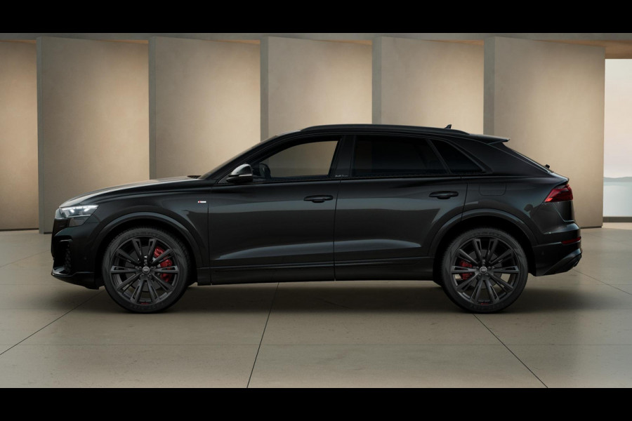 Audi Q8 55 TFSI e quattro Pro Line S panoramadak, head-up display, vierwielbesturing, B&O soundsysteem, comfortsleutel, sportstoelen plus, assistentie pakket PLUS, leder interieur uitgebreid, 23"LM velgen