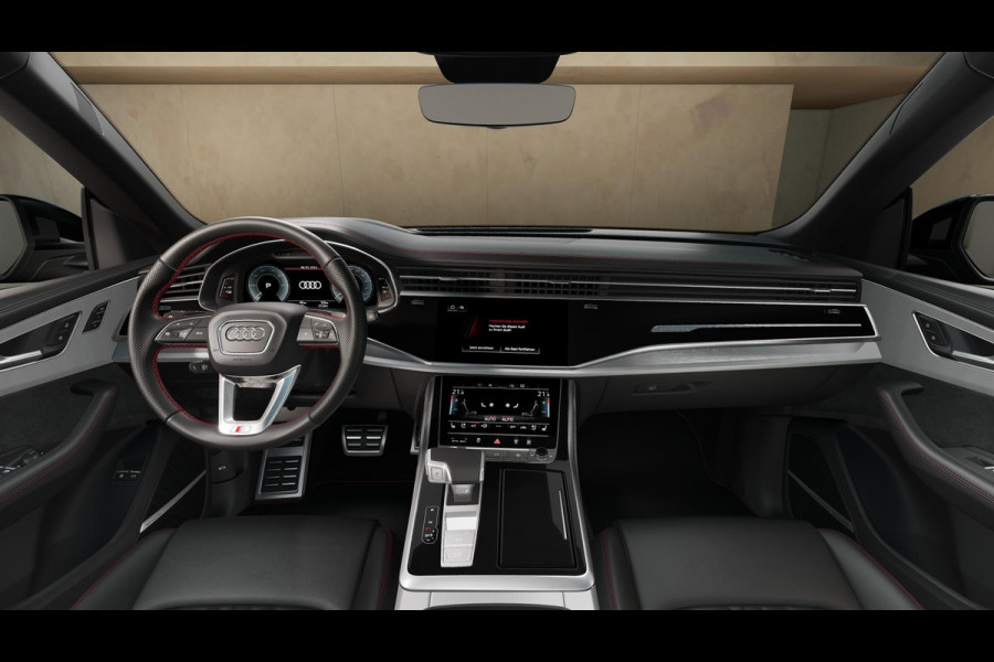 Audi Q8 55 TFSI e quattro Pro Line S panoramadak, head-up display, vierwielbesturing, B&O soundsysteem, comfortsleutel, sportstoelen plus, assistentie pakket PLUS, leder interieur uitgebreid, 23"LM velgen