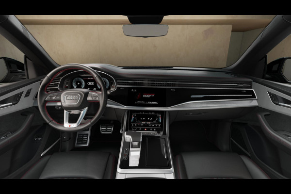 Audi Q8 55 TFSI e quattro Pro Line S panoramadak, head-up display, vierwielbesturing, B&O soundsysteem, comfortsleutel, sportstoelen plus, assistentie pakket PLUS, leder interieur uitgebreid, 23"LM velgen