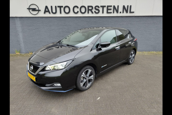 Nissan Leaf e+ Tekna 62kWh Apple Carplay Android Auto Cruise control adaptief 360°Camera Navi Ecc Stoel+Stuurverwarming Keyless DAB Dodehoek detector Rijstrooksensor met correctie Uitparkeer waarschuwing Verkeersbord detectie Bluetooth Privacy Glas Lmv 17"
