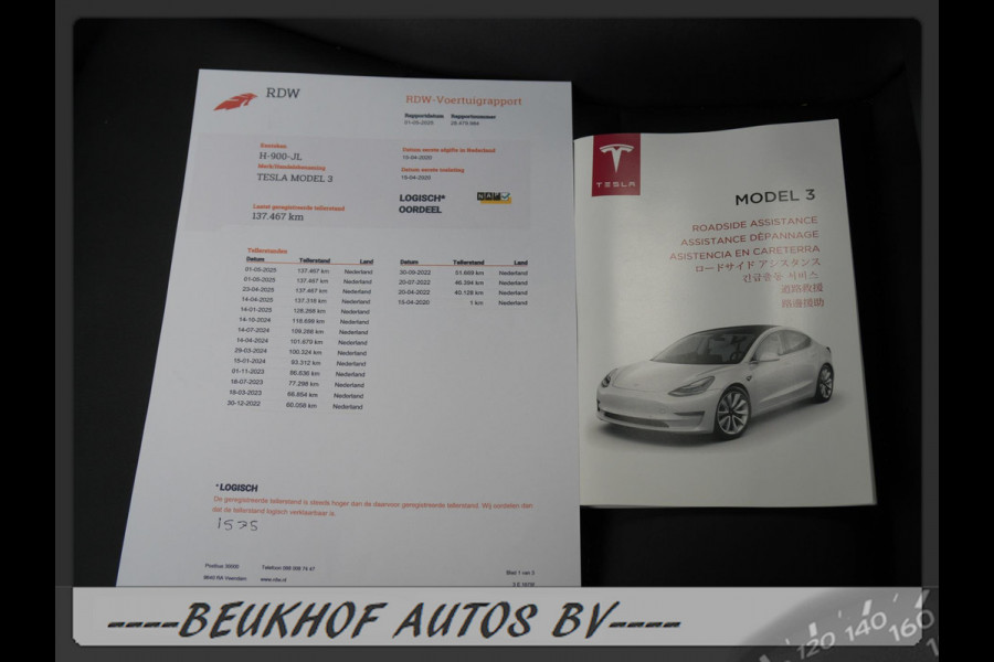Tesla Model 3 Standard RWD Plus 60 kWh Trekhaak Pano Camera