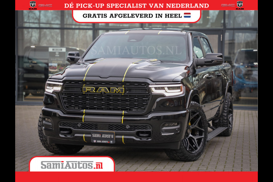 Dodge Ram 1500 DE MEEST LUXUEUZE PICK UP LIMITED NIGHT HIGH OUTPUT H.O 540PK 706 Nm 2025 | XB9 | MASSAGE | BOM VOL | CREW CAB | DUBBELE CABINE | GRIJSKENTEKEN | VOORRAAD NR 2353 - 5412