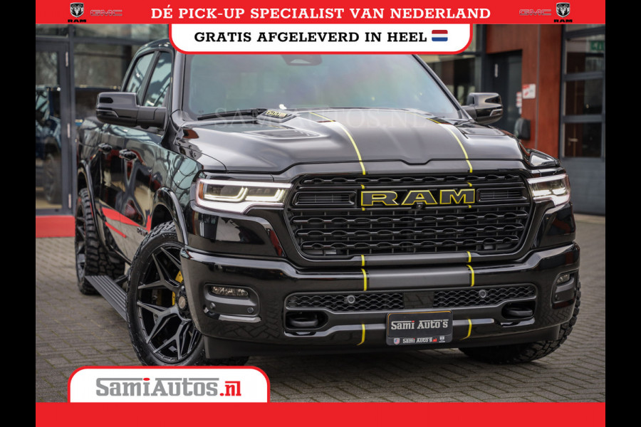 Dodge Ram 1500 DE MEEST LUXUEUZE PICK UP LIMITED NIGHT HIGH OUTPUT H.O 540PK 706 Nm 2025 | XB9 | MASSAGE | BOM VOL | CREW CAB | DUBBELE CABINE | GRIJSKENTEKEN | VOORRAAD NR 2353 - 5412