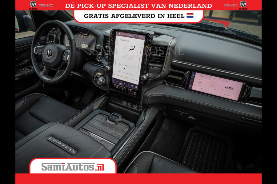 Dodge Ram 1500 DE MEEST LUXUEUZE PICK UP LIMITED NIGHT HIGH OUTPUT H.O 540PK 706 Nm 2025 | XB9 | MASSAGE | BOM VOL | CREW CAB | DUBBELE CABINE | GRIJSKENTEKEN | VOORRAAD NR 2353 - 5412