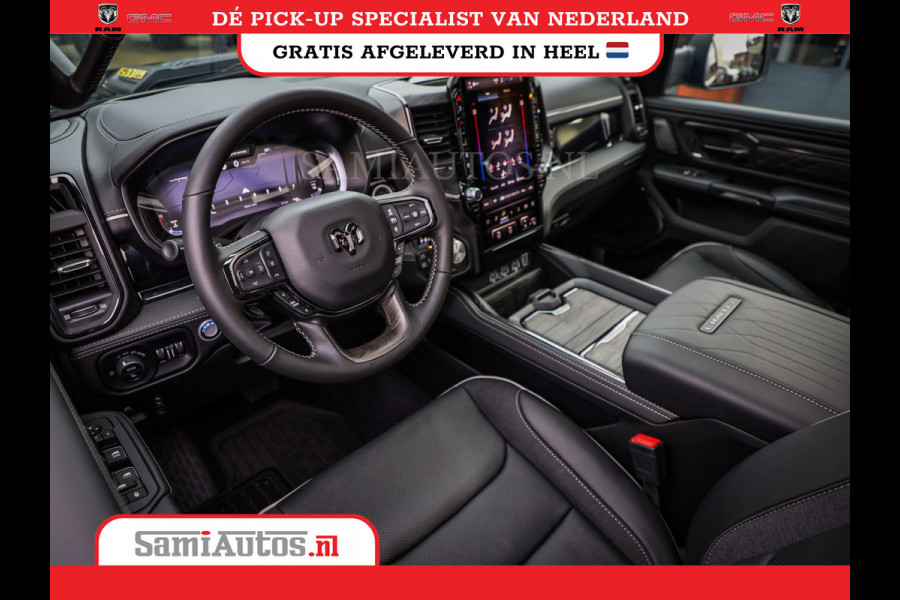 Dodge Ram 1500 DE MEEST LUXUEUZE PICK UP LIMITED NIGHT HIGH OUTPUT H.O 540PK 706 Nm 2025 | XB9 | MASSAGE | BOM VOL | CREW CAB | DUBBELE CABINE | GRIJSKENTEKEN | VOORRAAD NR 2353 - 5412