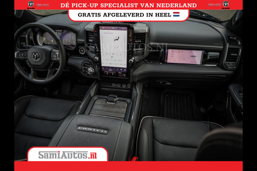 Dodge Ram 1500 DE MEEST LUXUEUZE PICK UP LIMITED NIGHT HIGH OUTPUT H.O 540PK 706 Nm 2025 | XB9 | MASSAGE | BOM VOL | CREW CAB | DUBBELE CABINE | GRIJSKENTEKEN | VOORRAAD NR 2353 - 5412