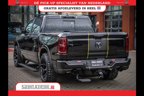Dodge Ram 1500 DE MEEST LUXUEUZE PICK UP LIMITED NIGHT HIGH OUTPUT H.O 540PK 706 Nm 2025 | XB9 | MASSAGE | BOM VOL | CREW CAB | DUBBELE CABINE | GRIJSKENTEKEN | VOORRAAD NR 2353 - 5412