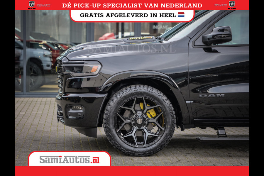Dodge Ram 1500 DE MEEST LUXUEUZE PICK UP LIMITED NIGHT HIGH OUTPUT H.O 540PK 706 Nm 2025 | XB9 | MASSAGE | BOM VOL | CREW CAB | DUBBELE CABINE | GRIJSKENTEKEN | VOORRAAD NR 2353 - 5412