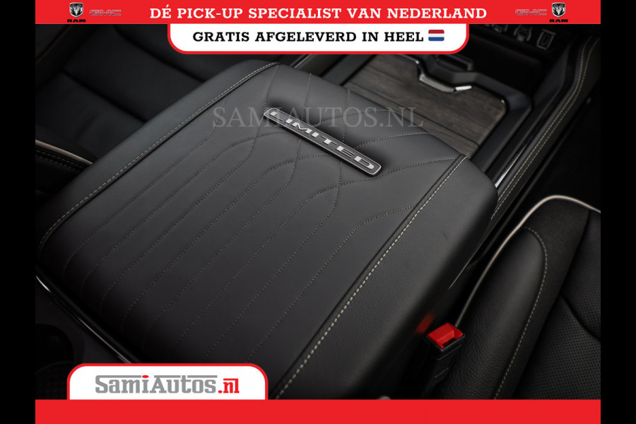 Dodge Ram 1500 DE MEEST LUXUEUZE PICK UP LIMITED NIGHT HIGH OUTPUT H.O 540PK 706 Nm 2025 | XB9 | MASSAGE | BOM VOL | CREW CAB | DUBBELE CABINE | GRIJSKENTEKEN | VOORRAAD NR 2353 - 5412