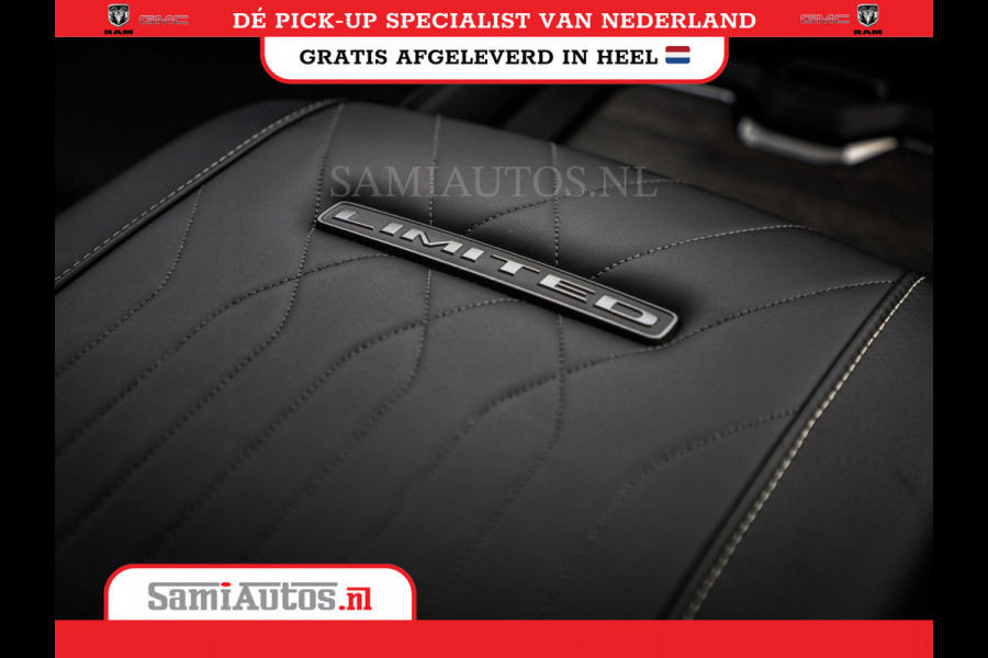 Dodge Ram 1500 DE MEEST LUXUEUZE PICK UP LIMITED NIGHT HIGH OUTPUT H.O 540PK 706 Nm 2025 | XB9 | MASSAGE | BOM VOL | CREW CAB | DUBBELE CABINE | GRIJSKENTEKEN | VOORRAAD NR 2353 - 5412