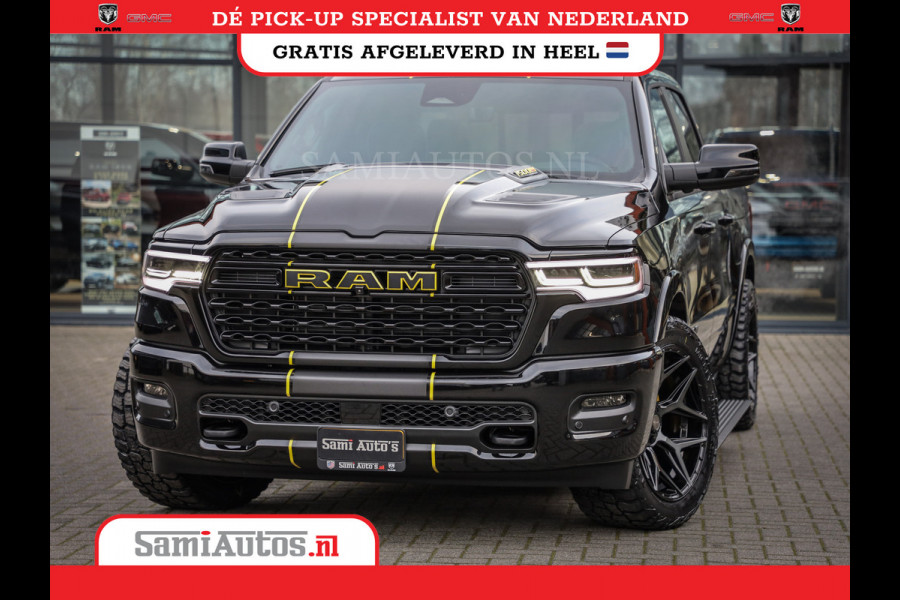 Dodge Ram 1500 DE MEEST LUXUEUZE PICK UP LIMITED NIGHT HIGH OUTPUT H.O 540PK 706 Nm 2025 | XB9 | MASSAGE | BOM VOL | CREW CAB | DUBBELE CABINE | GRIJSKENTEKEN | VOORRAAD NR 2353 - 5412