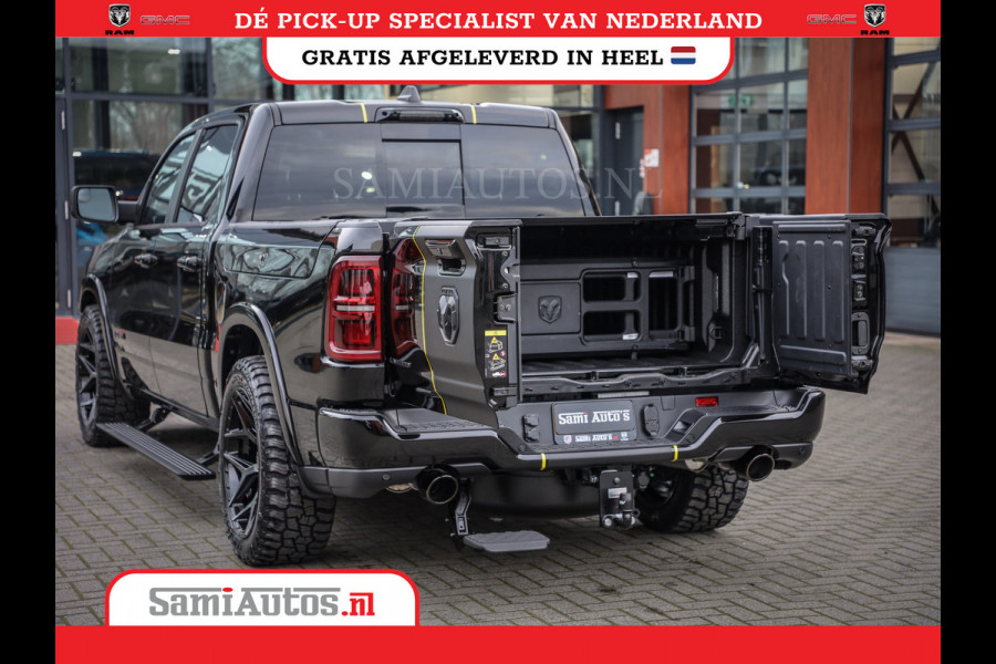 Dodge Ram 1500 DE MEEST LUXUEUZE PICK UP LIMITED NIGHT HIGH OUTPUT H.O 540PK 706 Nm 2025 | XB9 | MASSAGE | BOM VOL | CREW CAB | DUBBELE CABINE | GRIJSKENTEKEN | VOORRAAD NR 2353 - 5412