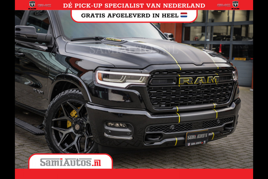 Dodge Ram 1500 DE MEEST LUXUEUZE PICK UP LIMITED NIGHT HIGH OUTPUT H.O 540PK 706 Nm 2025 | XB9 | MASSAGE | BOM VOL | CREW CAB | DUBBELE CABINE | GRIJSKENTEKEN | VOORRAAD NR 2353 - 5412