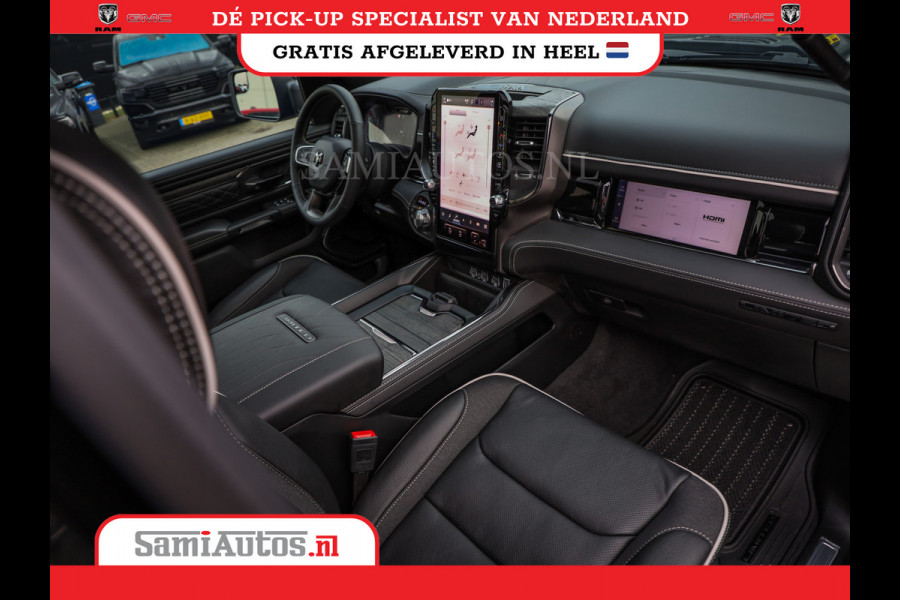 Dodge Ram 1500 DE MEEST LUXUEUZE PICK UP LIMITED NIGHT HIGH OUTPUT H.O 540PK 706 Nm 2025 | XB9 | MASSAGE | BOM VOL | CREW CAB | DUBBELE CABINE | GRIJSKENTEKEN | VOORRAAD NR 2353 - 5412