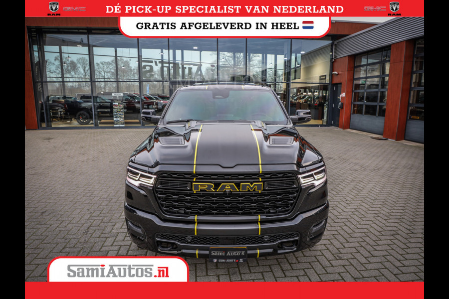 Dodge Ram 1500 DE MEEST LUXUEUZE PICK UP LIMITED NIGHT HIGH OUTPUT H.O 540PK 706 Nm 2025 | XB9 | MASSAGE | BOM VOL | CREW CAB | DUBBELE CABINE | GRIJSKENTEKEN | VOORRAAD NR 2353 - 5412