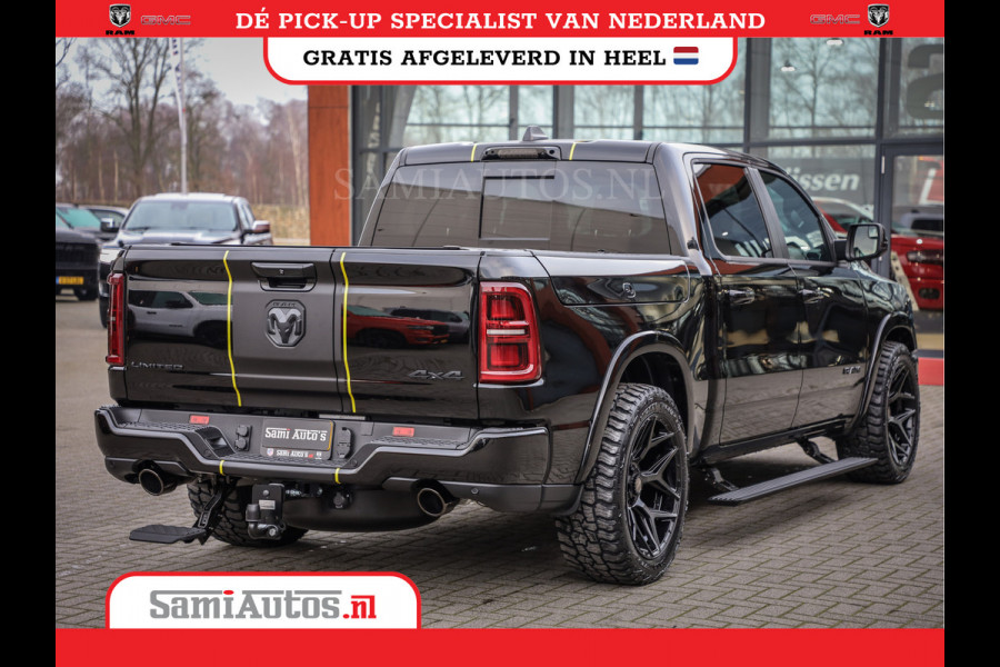 Dodge Ram 1500 DE MEEST LUXUEUZE PICK UP LIMITED NIGHT HIGH OUTPUT H.O 540PK 706 Nm 2025 | XB9 | MASSAGE | BOM VOL | CREW CAB | DUBBELE CABINE | GRIJSKENTEKEN | VOORRAAD NR 2353 - 5412