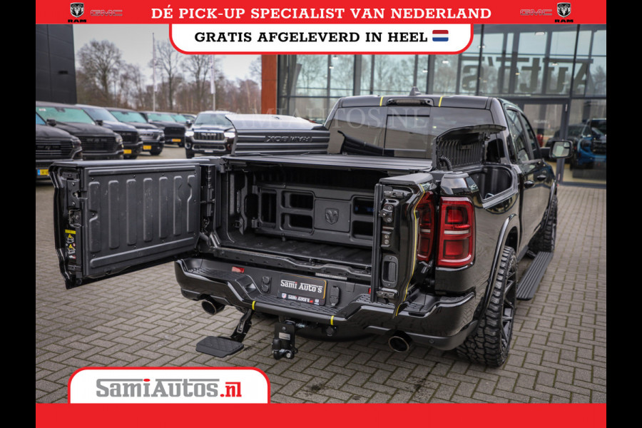 Dodge Ram 1500 DE MEEST LUXUEUZE PICK UP LIMITED NIGHT HIGH OUTPUT H.O 540PK 706 Nm 2025 | XB9 | MASSAGE | BOM VOL | CREW CAB | DUBBELE CABINE | GRIJSKENTEKEN | VOORRAAD NR 2353 - 5412