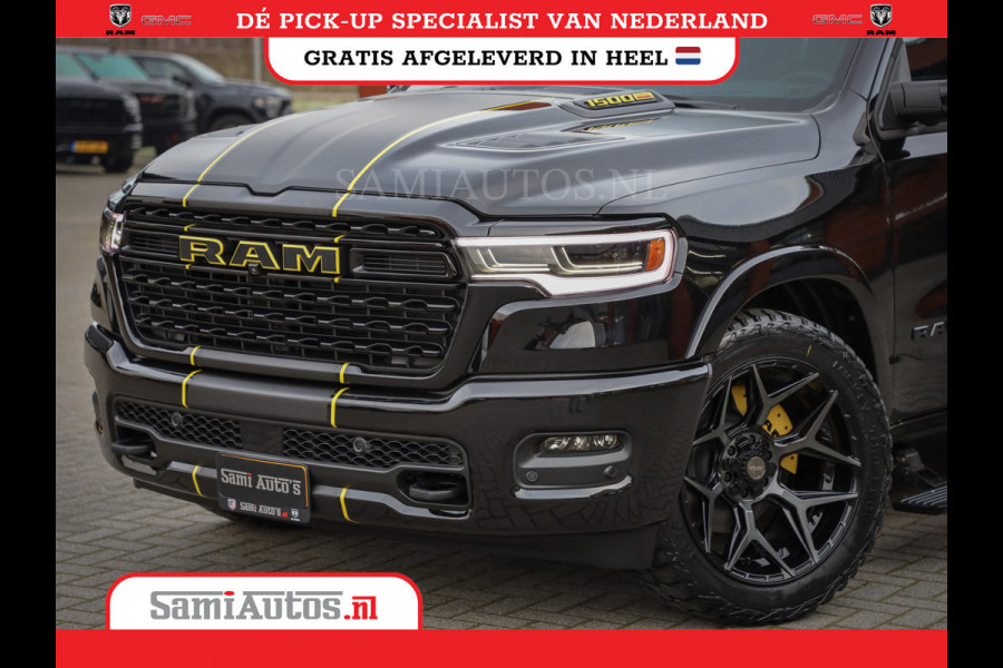 Dodge Ram 1500 DE MEEST LUXUEUZE PICK UP LIMITED NIGHT HIGH OUTPUT H.O 540PK 706 Nm 2025 | XB9 | MASSAGE | BOM VOL | CREW CAB | DUBBELE CABINE | GRIJSKENTEKEN | VOORRAAD NR 2353 - 5412