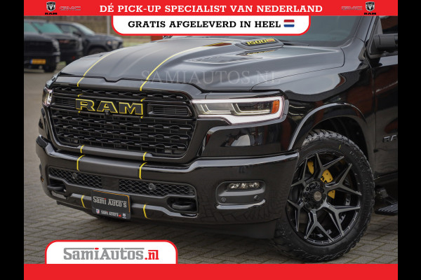 Dodge Ram 1500 DE MEEST LUXUEUZE PICK UP LIMITED NIGHT HIGH OUTPUT H.O 540PK 706 Nm 2025 | XB9 | MASSAGE | BOM VOL | CREW CAB | DUBBELE CABINE | GRIJSKENTEKEN | VOORRAAD NR 2353 - 5412