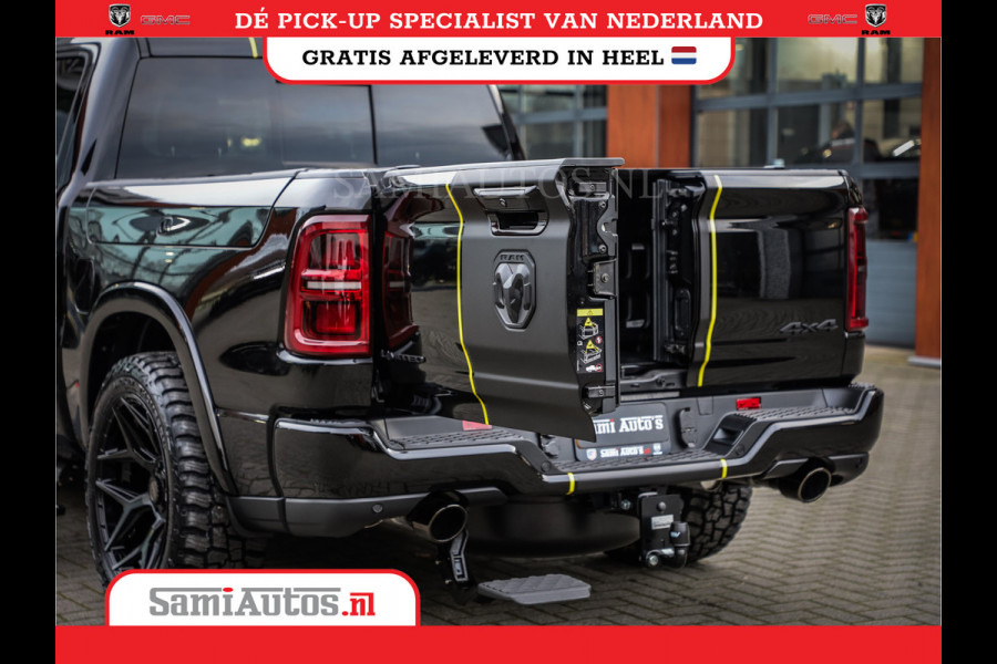 Dodge Ram 1500 DE MEEST LUXUEUZE PICK UP LIMITED NIGHT HIGH OUTPUT H.O 540PK 706 Nm 2025 | XB9 | MASSAGE | BOM VOL | CREW CAB | DUBBELE CABINE | GRIJSKENTEKEN | VOORRAAD NR 2353 - 5412