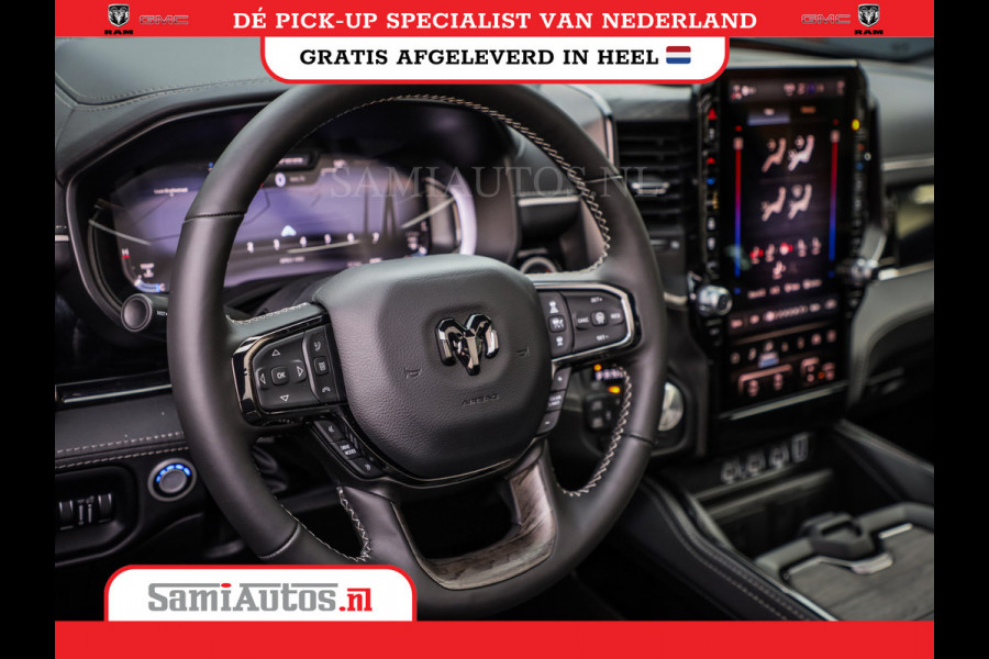 Dodge Ram 1500 DE MEEST LUXUEUZE PICK UP LIMITED NIGHT HIGH OUTPUT H.O 540PK 706 Nm 2025 | XB9 | MASSAGE | BOM VOL | CREW CAB | DUBBELE CABINE | GRIJSKENTEKEN | VOORRAAD NR 2353 - 5412