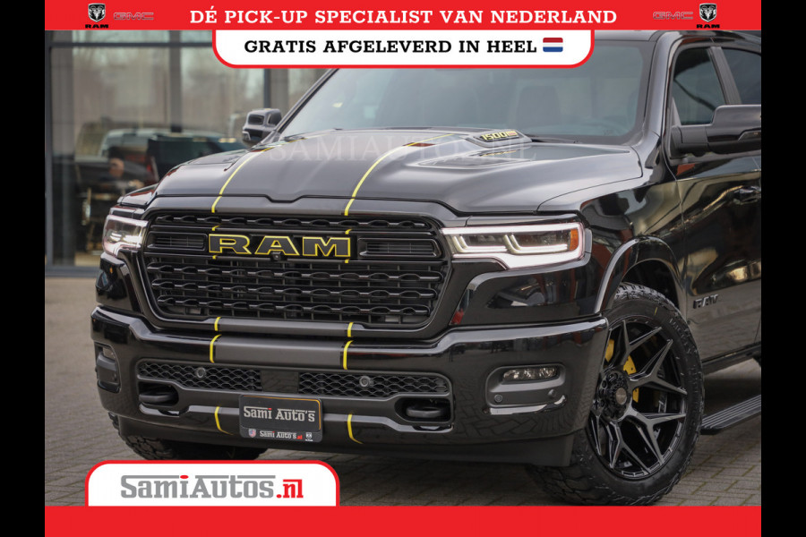 Dodge Ram 1500 DE MEEST LUXUEUZE PICK UP LIMITED NIGHT HIGH OUTPUT H.O 540PK 706 Nm 2025 | XB9 | MASSAGE | BOM VOL | CREW CAB | DUBBELE CABINE | GRIJSKENTEKEN | VOORRAAD NR 2353 - 5412