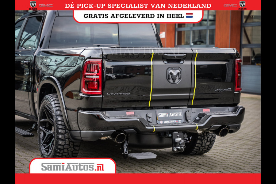 Dodge Ram 1500 DE MEEST LUXUEUZE PICK UP LIMITED NIGHT HIGH OUTPUT H.O 540PK 706 Nm 2025 | XB9 | MASSAGE | BOM VOL | CREW CAB | DUBBELE CABINE | GRIJSKENTEKEN | VOORRAAD NR 2353 - 5412