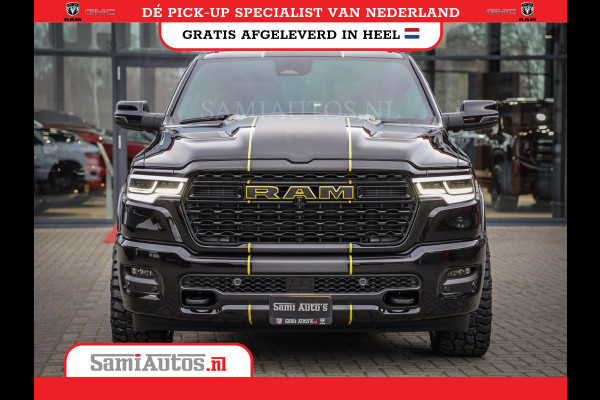 Dodge Ram 1500 DE MEEST LUXUEUZE PICK UP LIMITED NIGHT HIGH OUTPUT H.O 540PK 706 Nm 2025 | XB9 | MASSAGE | BOM VOL | CREW CAB | DUBBELE CABINE | GRIJSKENTEKEN | VOORRAAD NR 2353 - 5412
