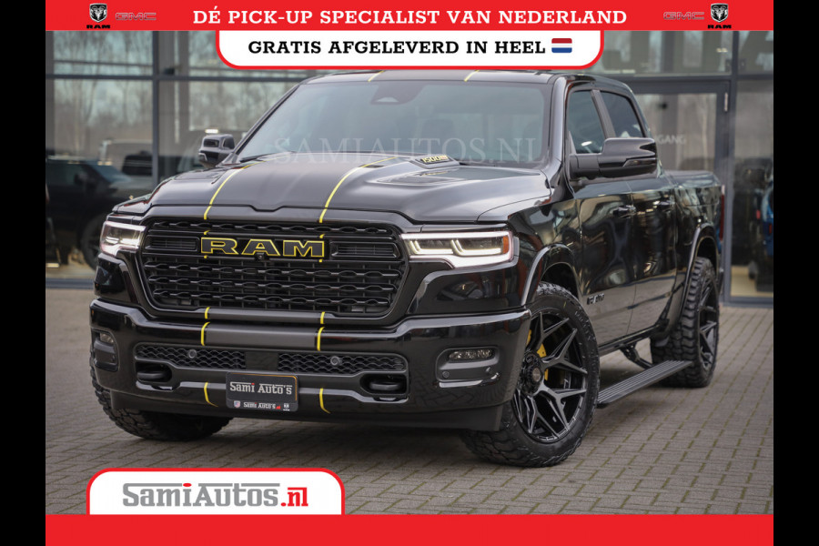 Dodge Ram 1500 DE MEEST LUXUEUZE PICK UP LIMITED NIGHT HIGH OUTPUT H.O 540PK 706 Nm 2025 | XB9 | MASSAGE | BOM VOL | CREW CAB | DUBBELE CABINE | GRIJSKENTEKEN | VOORRAAD NR 2353 - 5412