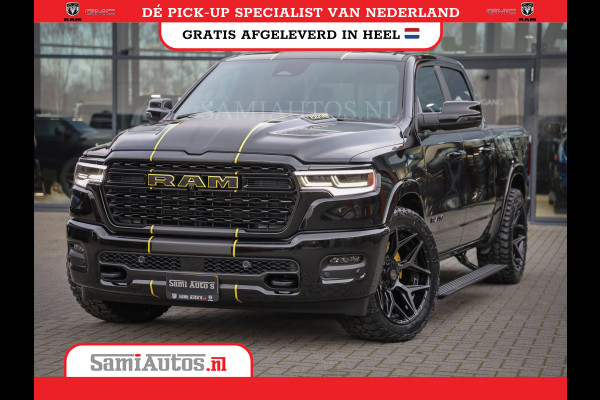 Dodge Ram 1500 DE MEEST LUXUEUZE PICK UP LIMITED NIGHT HIGH OUTPUT H.O 540PK 706 Nm 2025 | XB9 | MASSAGE | BOM VOL | CREW CAB | DUBBELE CABINE | GRIJSKENTEKEN | VOORRAAD NR 2353 - 5412
