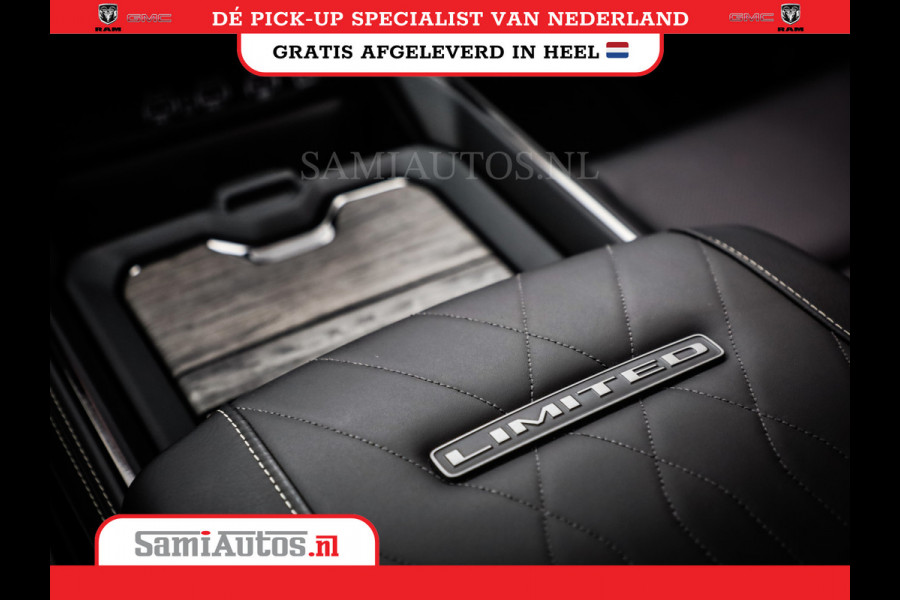Dodge Ram 1500 DE MEEST LUXUEUZE PICK UP LIMITED NIGHT HIGH OUTPUT H.O 540PK 706 Nm 2025 | XB9 | MASSAGE | BOM VOL | CREW CAB | DUBBELE CABINE | GRIJSKENTEKEN | VOORRAAD NR 2334 - 5409