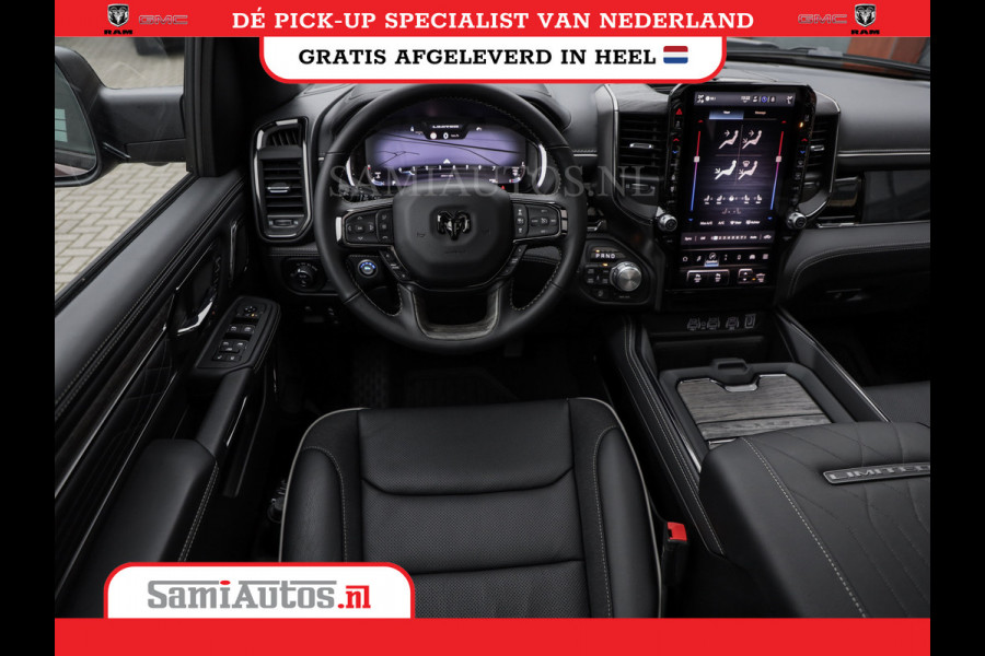 Dodge Ram 1500 DE MEEST LUXUEUZE PICK UP LIMITED NIGHT HIGH OUTPUT H.O 540PK 706 Nm 2025 | XB9 | MASSAGE | BOM VOL | CREW CAB | DUBBELE CABINE | GRIJSKENTEKEN | VOORRAAD NR 2334 - 5409