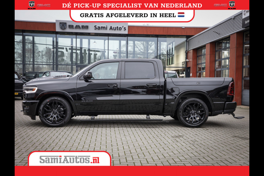 Dodge Ram 1500 DE MEEST LUXUEUZE PICK UP LIMITED NIGHT HIGH OUTPUT H.O 540PK 706 Nm 2025 | XB9 | MASSAGE | BOM VOL | CREW CAB | DUBBELE CABINE | GRIJSKENTEKEN | VOORRAAD NR 2334 - 5409