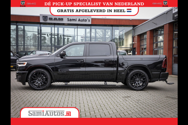 Dodge Ram 1500 DE MEEST LUXUEUZE PICK UP LIMITED NIGHT HIGH OUTPUT H.O 540PK 706 Nm 2025 | XB9 | MASSAGE | BOM VOL | CREW CAB | DUBBELE CABINE | GRIJSKENTEKEN | VOORRAAD NR 2334 - 5409