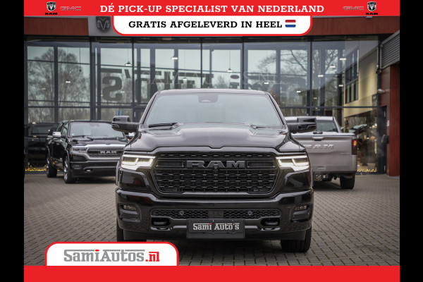 Dodge Ram 1500 DE MEEST LUXUEUZE PICK UP LIMITED NIGHT HIGH OUTPUT H.O 540PK 706 Nm 2025 | XB9 | MASSAGE | BOM VOL | CREW CAB | DUBBELE CABINE | GRIJSKENTEKEN | VOORRAAD NR 2334 - 5409