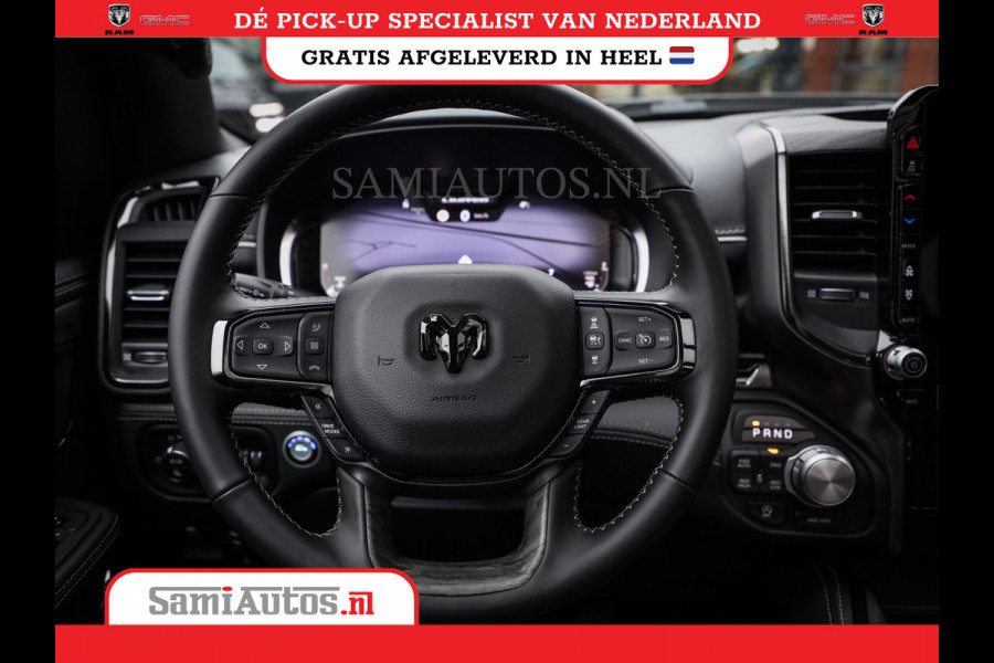Dodge Ram 1500 DE MEEST LUXUEUZE PICK UP LIMITED NIGHT HIGH OUTPUT H.O 540PK 706 Nm 2025 | XB9 | MASSAGE | BOM VOL | CREW CAB | DUBBELE CABINE | GRIJSKENTEKEN | VOORRAAD NR 2334 - 5409