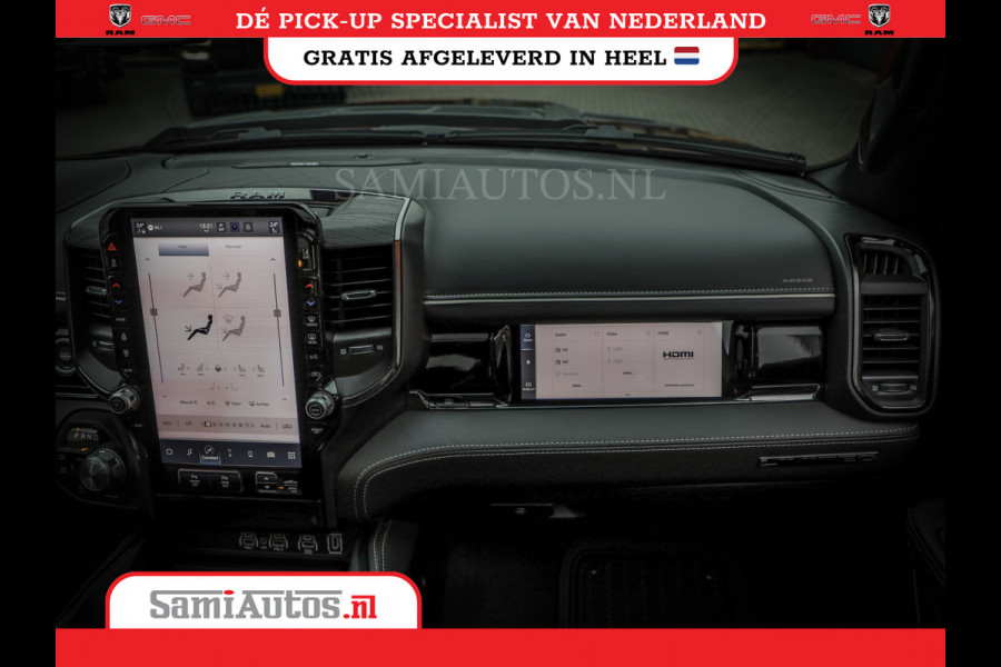 Dodge Ram 1500 DE MEEST LUXUEUZE PICK UP LIMITED NIGHT HIGH OUTPUT H.O 540PK 706 Nm 2025 | XB9 | MASSAGE | BOM VOL | CREW CAB | DUBBELE CABINE | GRIJSKENTEKEN | VOORRAAD NR 2334 - 5409