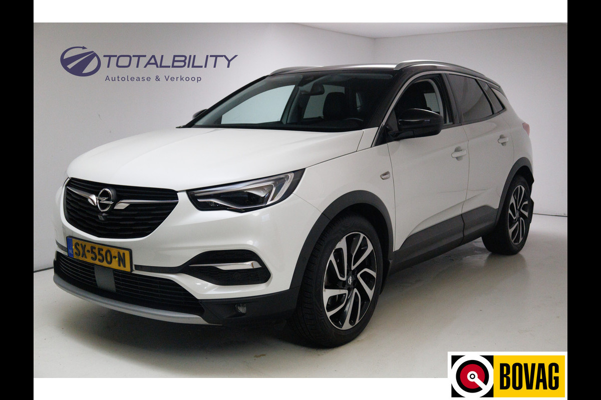 Opel Grandland X 1.2 Turbo Ultimate 130 PK | Denon audio | Stoel-, Stuur-, Achterbankverw. | App. connect Rondomzicht camera, draadlloze telefoonlader, all season banden Opel Grandland X 1.2 Turbo Ultimate 130 PK | Denon audio | Stoel-, Stuur-, Achterbankverw. | App. connect Rondomzicht camera, draadlloze telefoonlader, all season banden