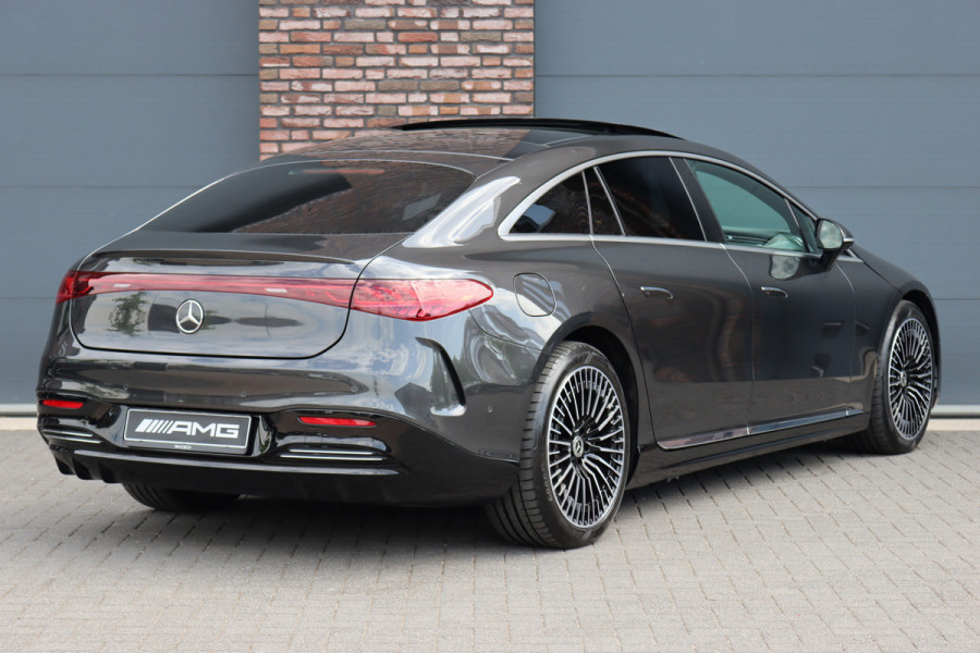 Mercedes-Benz EQS 450+ AMG Line 108 kWh | ex btw. €56.500,- | MBUX Hyperscreen | Airmatic | Achterasbesturing | Massage | Stoelventilatie | HUD | Distronic+ | Burmester | Digital Light | Luchtkwaliteitspakket |