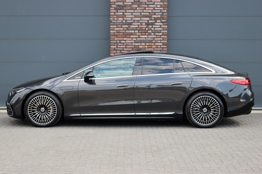 Mercedes-Benz EQS 450+ AMG Line 108 kWh | ex btw. €56.500,- | MBUX Hyperscreen | Airmatic | Achterasbesturing | Massage | Stoelventilatie | HUD | Distronic+ | Burmester | Digital Light | Luchtkwaliteitspakket |