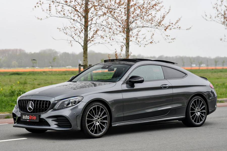 Mercedes-Benz C-Klasse Coupé 300 AMG Night. Pano, 360, Burm, Dodeh, Keyless, Sfeer, CarPlay, Multibeam!
