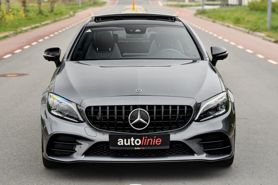 Mercedes-Benz C-Klasse Coupé 300 AMG Night. Pano, 360, Burm, Dodeh, Keyless, Sfeer, CarPlay, Multibeam!