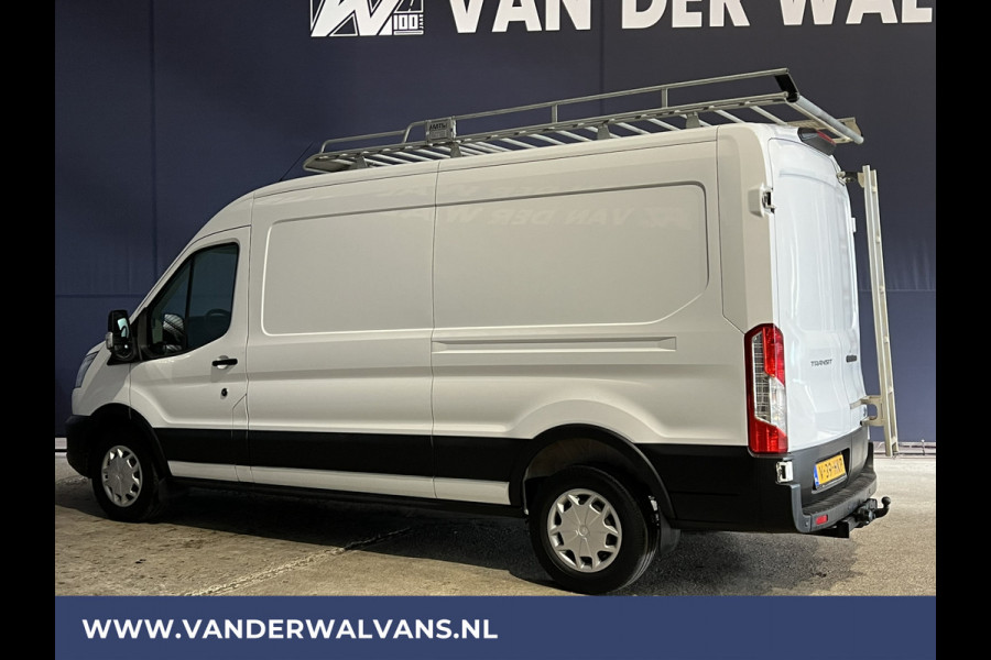 Ford Transit 2.0 TDCI 131pk L3H2 Euro6 Airco | 2800kg Trekhaak | Imperiaal | LED | Trap | Cruisecontrol Parkeersensoren, Bijrijdersbank