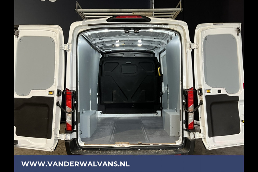 Ford Transit 2.0 TDCI 131pk L3H2 Euro6 Airco | 2800kg Trekhaak | Imperiaal | LED | Trap | Cruisecontrol Parkeersensoren, Bijrijdersbank